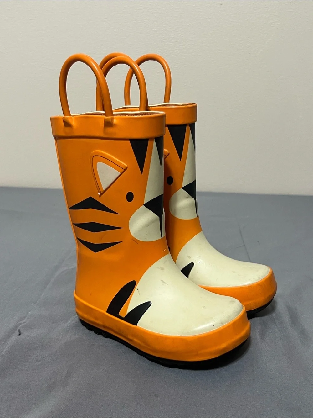 Toddler Lennon Orange Tiger Rain Boots - Cat & Jack